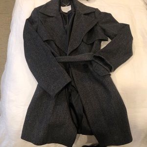 Lucky Brand Gray Patterned Peacoat